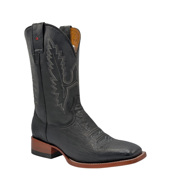 Gavel Men's Diego Smooth Ostrich Rodeo Boots - Black