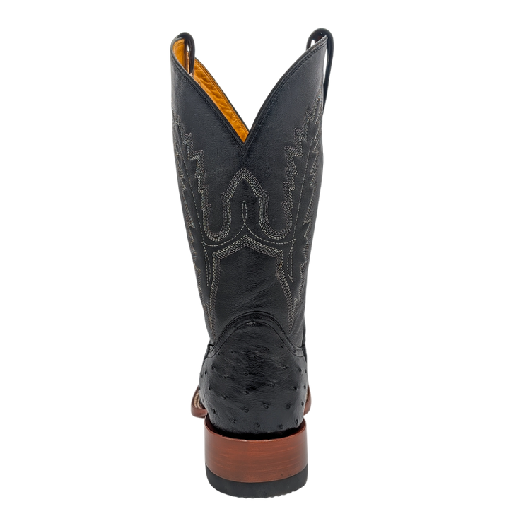 Gavel Men's Diego Smooth Ostrich Rodeo Boots - Black
