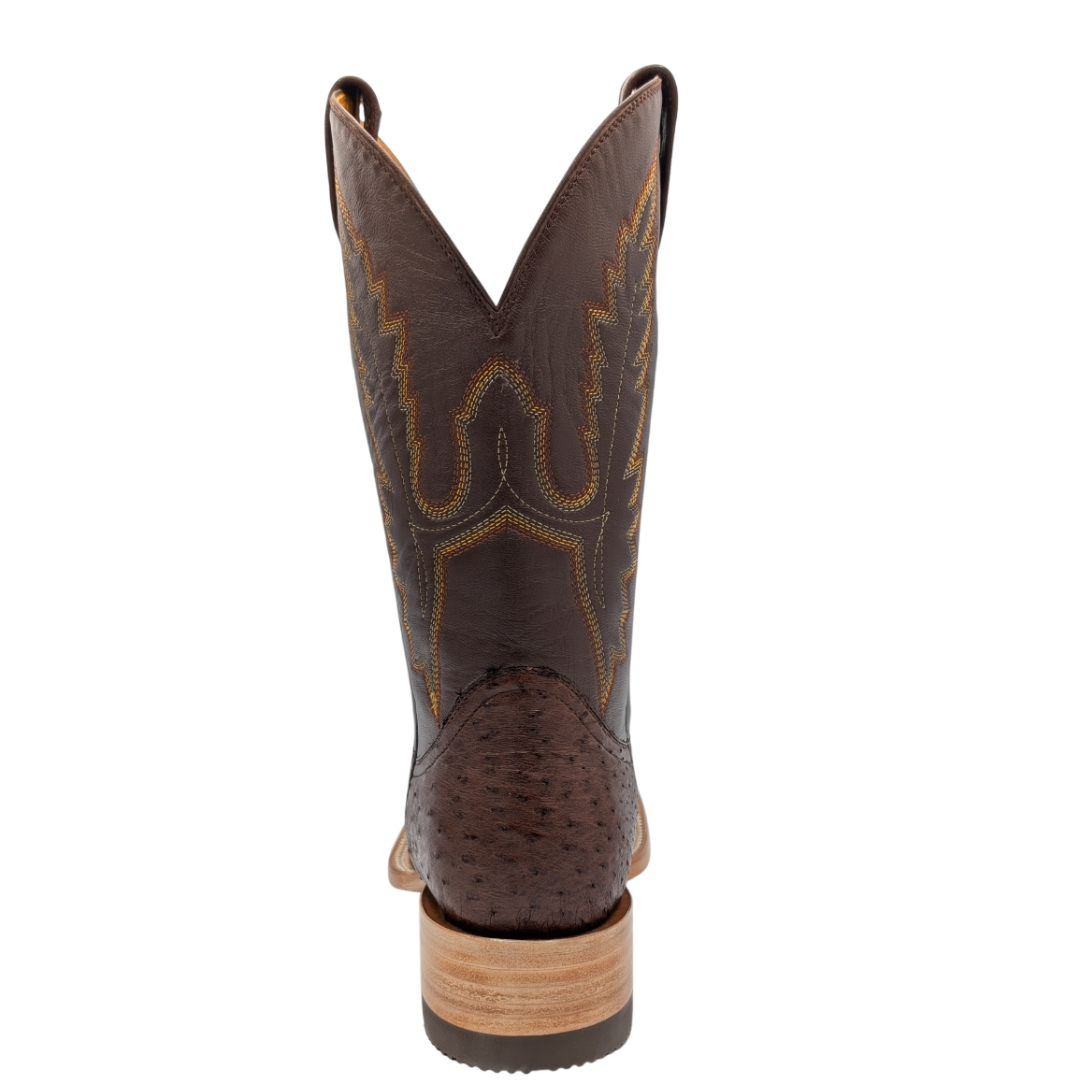 Gavel Men's Diego Smooth Ostrich Rodeo Boots - Tobacco