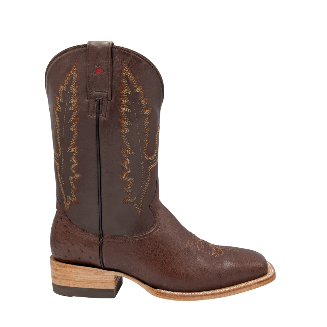 Gavel Men's Diego Smooth Ostrich Rodeo Boots - Tobacco