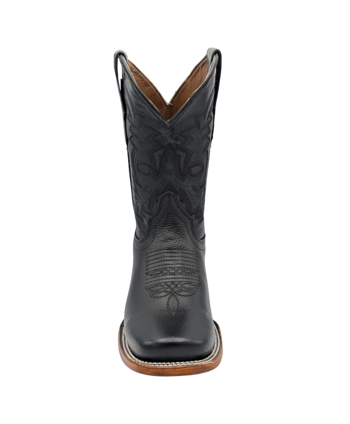 Luma Youth Kid's Leo Bulldog Black Western Boots