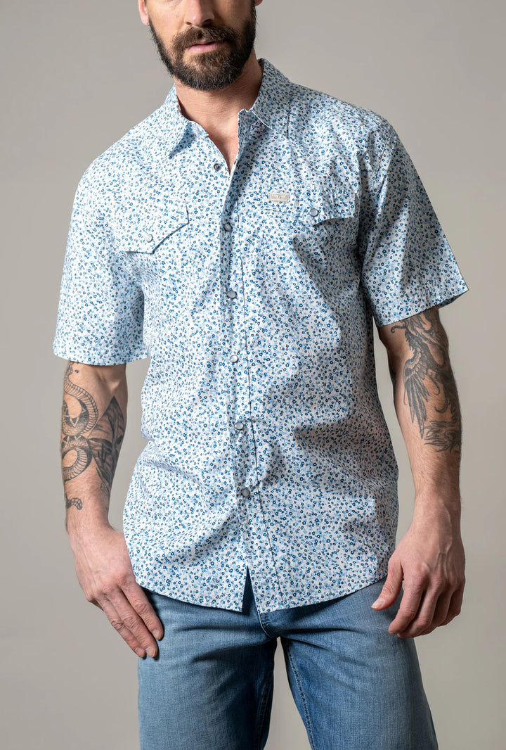 Kimes Ranch Men's Bascom Short Sleeve-Blue