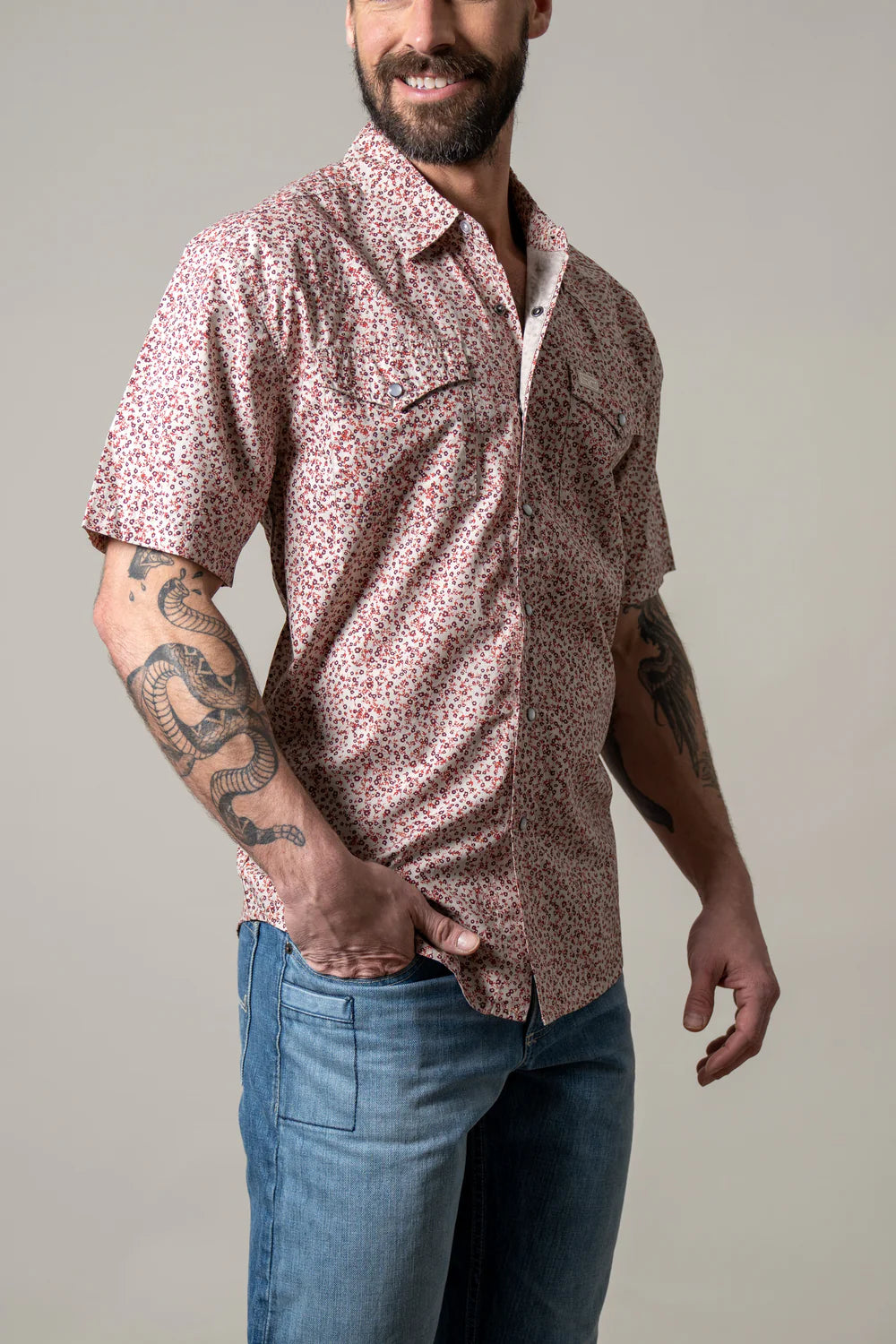 Kimes Ranch Men's Bascom Short Sleeve-Red