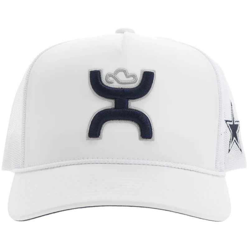 Hooey "Dallas Cowboys" Hat White W/Navy & Grey Hooey Logo