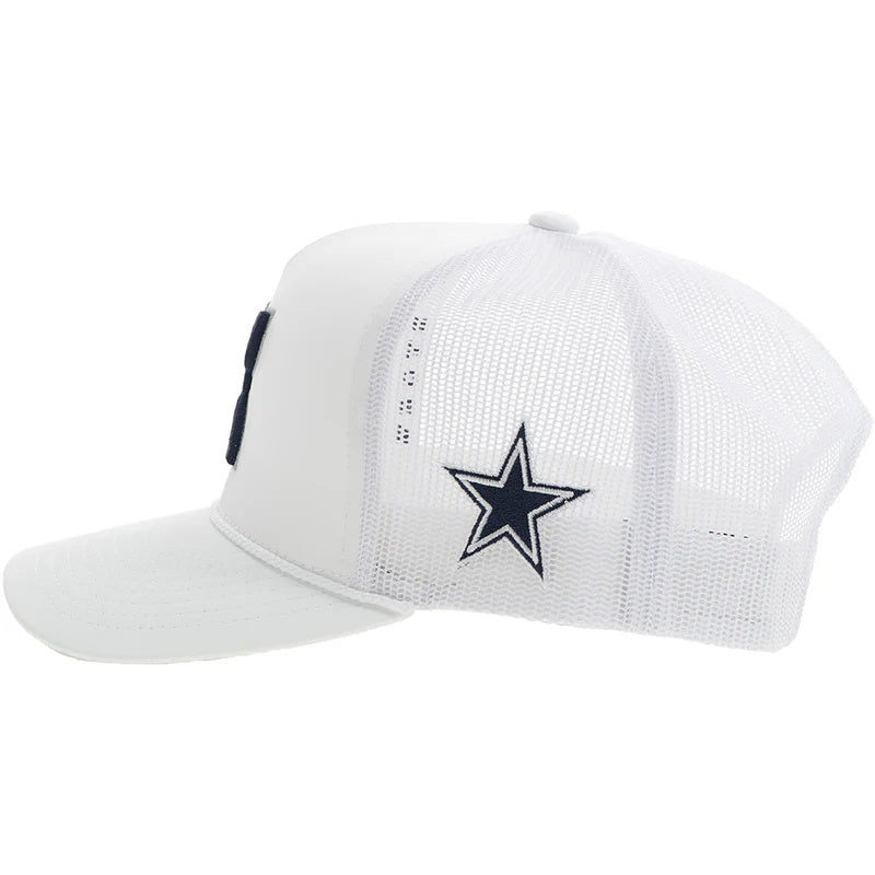 Hooey "Dallas Cowboys" Hat White W/Navy & Grey Hooey Logo