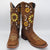 Luma Women's Sunflower Laser Brown Square Toe Western Boots