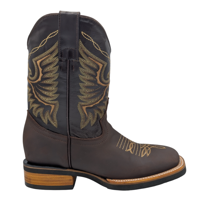 Gavel Big Kid's Leather Crazy Chocolate Boot