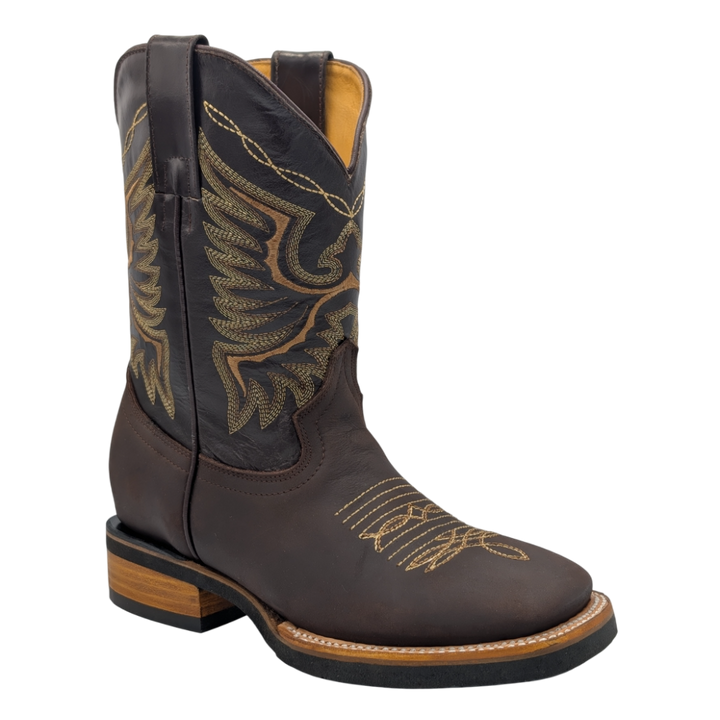 Gavel Big Kid's Leather Crazy Chocolate Boot