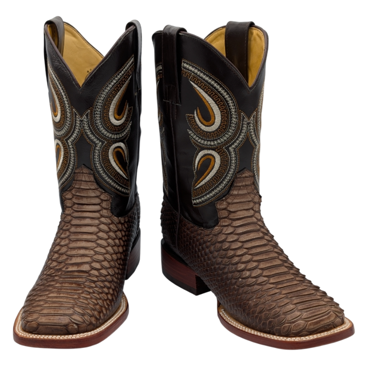 Gavel Big Kid's Python Print Chocolate Boot