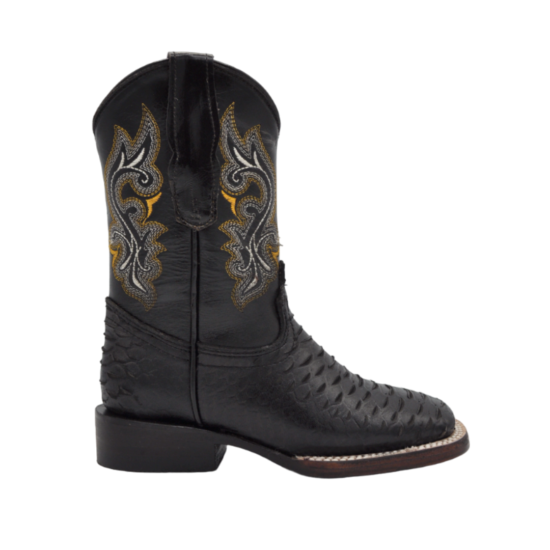 Gavel Kid's Python Print Black Boot