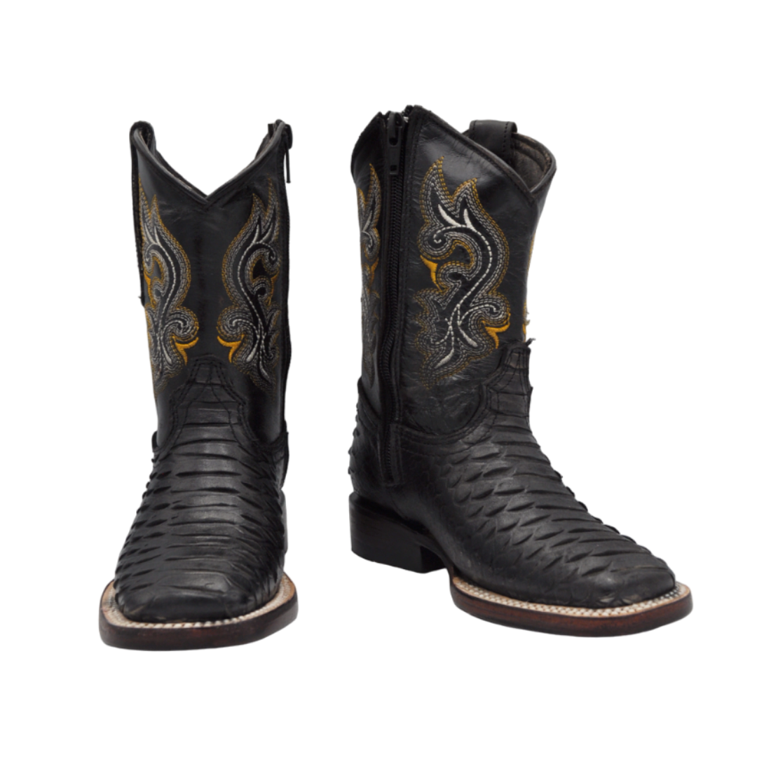 Gavel Kid's Python Print Black Boot