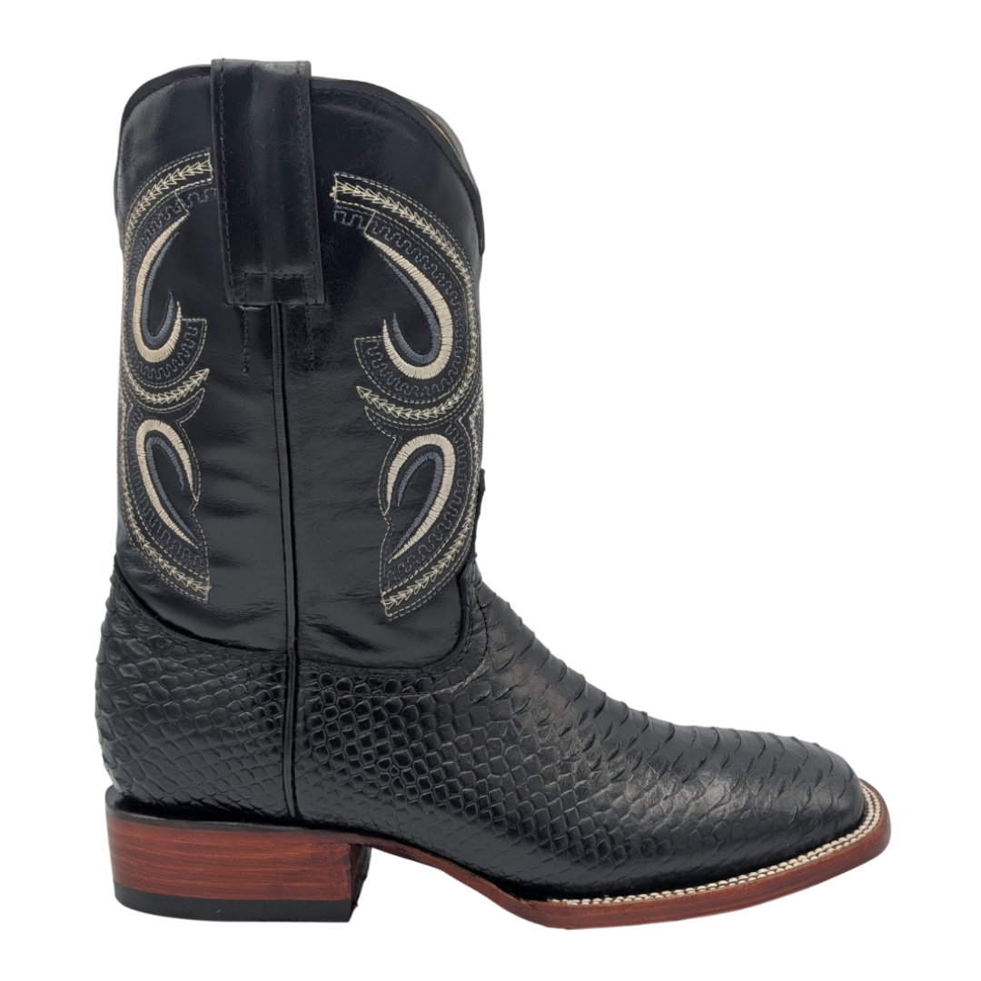 Gavel Big Kid's Python Print Black Boot