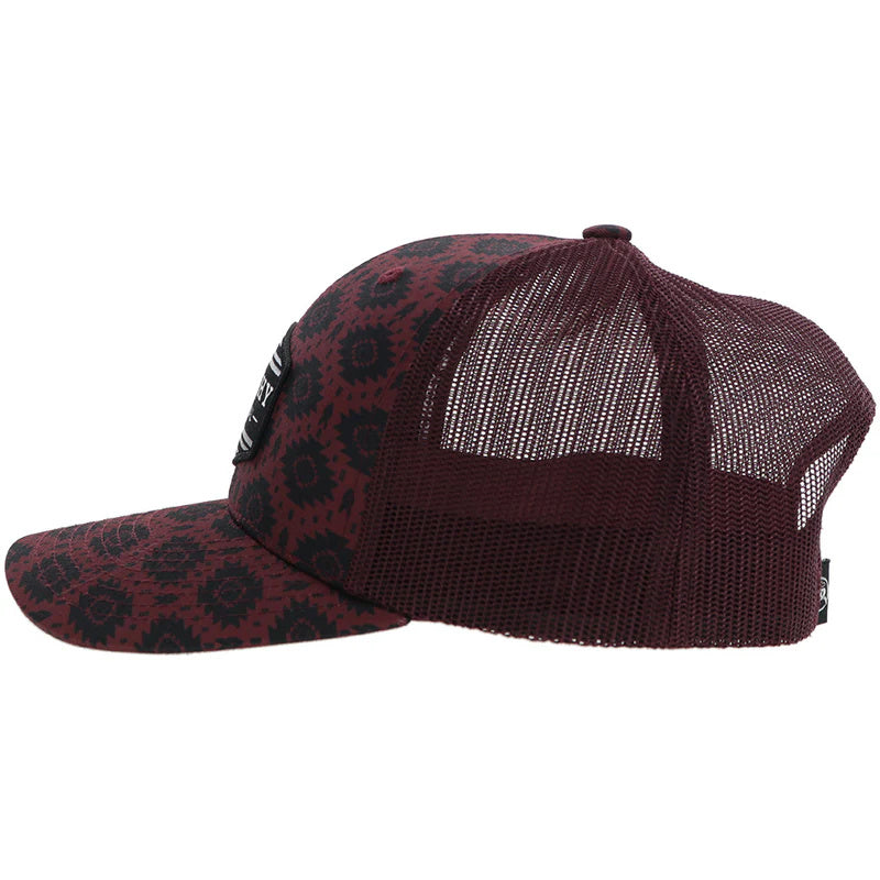 Hooey "Tribe" Roughy Hat Red W/Black & White Patch