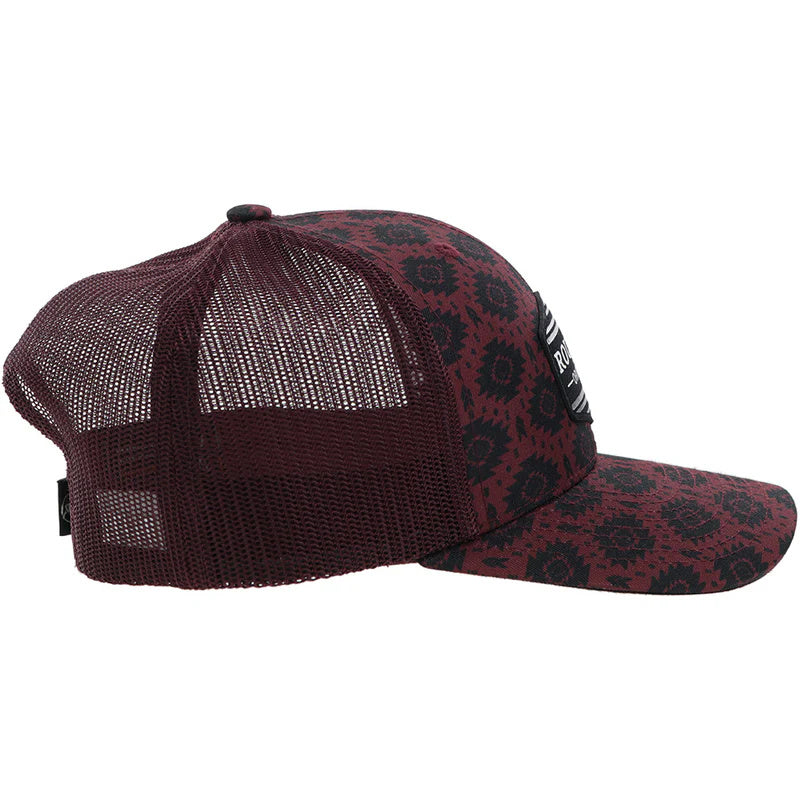 Hooey "Tribe" Roughy Hat Red W/Black & White Patch