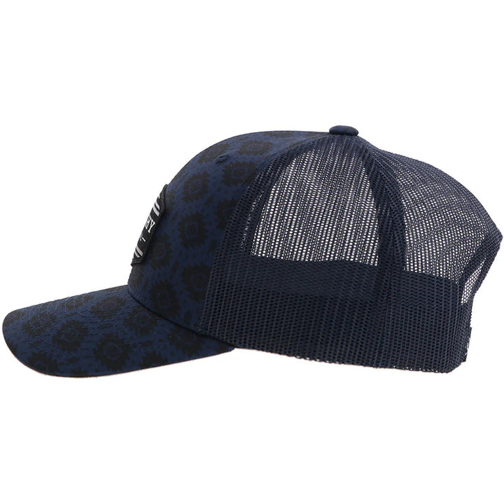 Hooey "Tribe" Roughy Hat Navy W/Black & White Patch