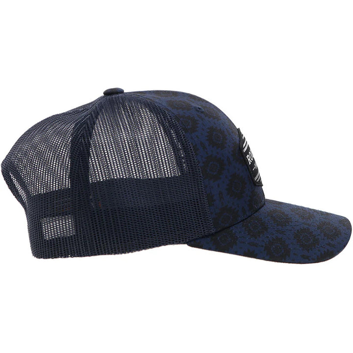 Hooey "Tribe" Roughy Hat Navy W/Black & White Patch