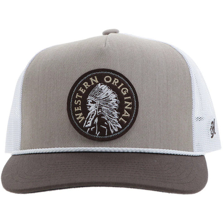 Hooey "Quanah" Hat Tan/White W/Brown/White Circle Patch