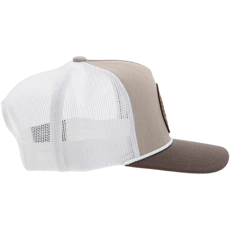 Hooey "Quanah" Hat Tan/White W/Brown/White Circle Patch