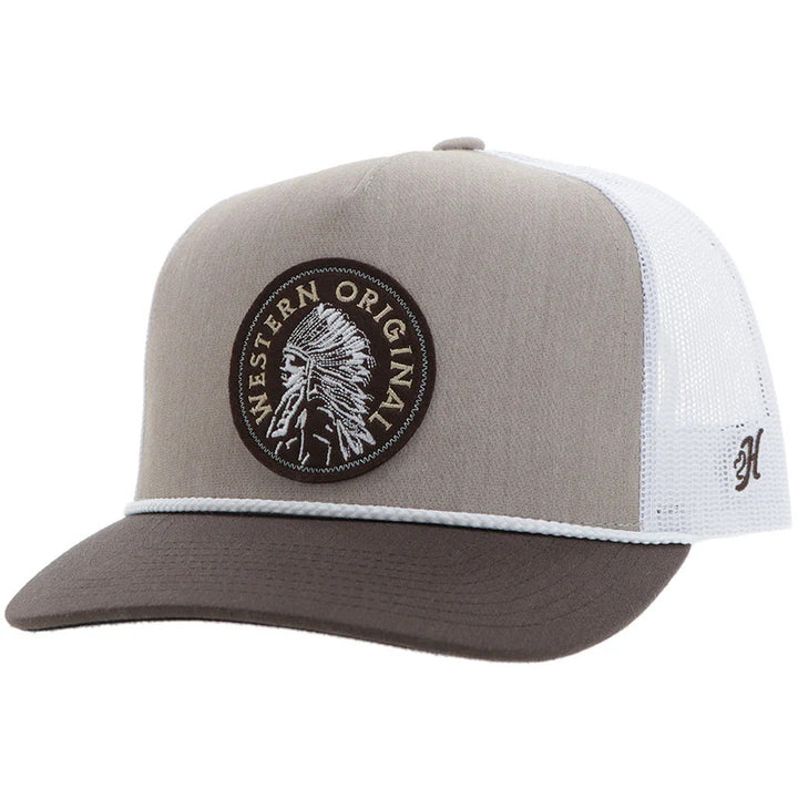 Hooey "Quanah" Hat Tan/White W/Brown/White Circle Patch