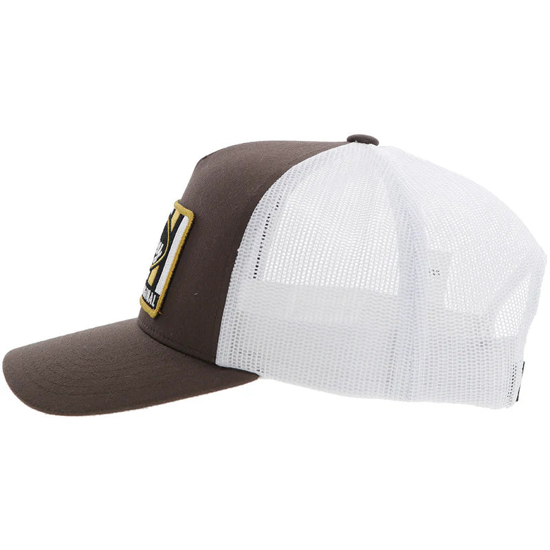 Hooey Sudan Hat Brown/White W/Yellow/Black/White Patch