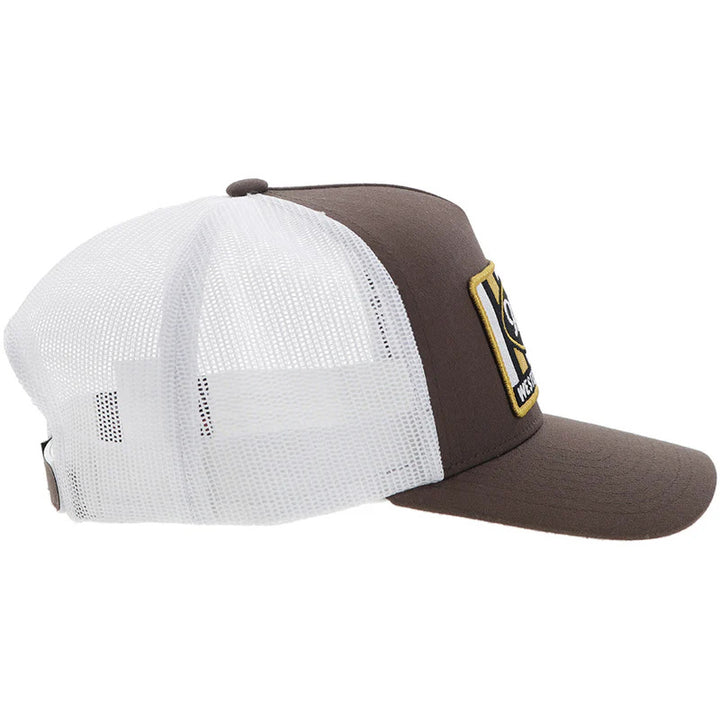 Hooey Sudan Hat Brown/White W/Yellow/Black/White Patch