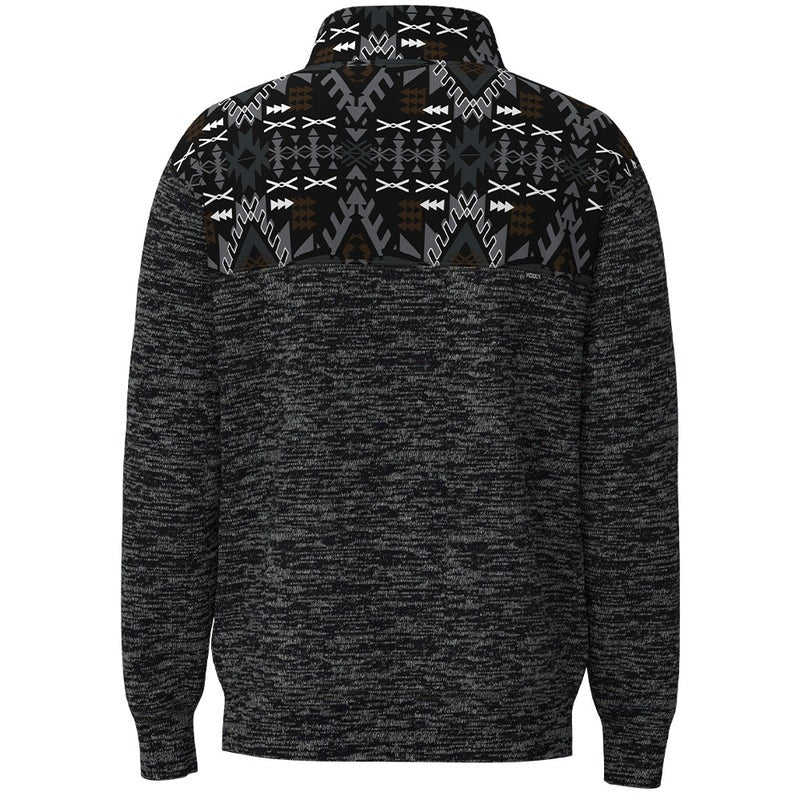 Hooey Men's "Stevie" Pullover w/Aztec - Black