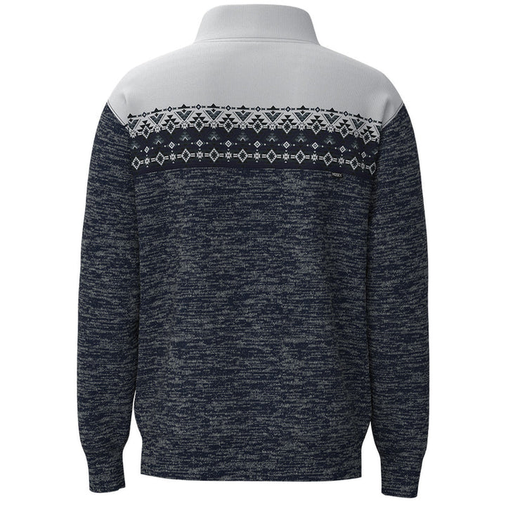 Hooey Men's "Stevie" Pullover w/Aztec - Blue