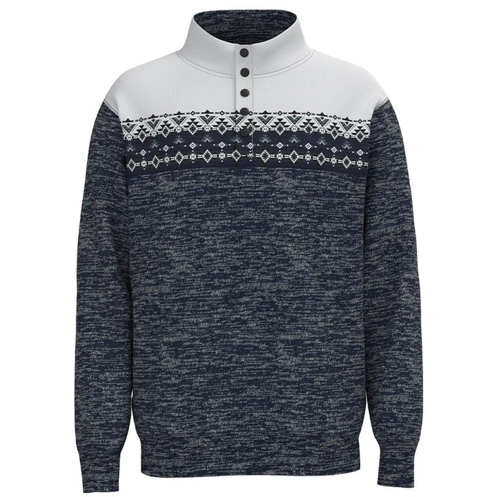 Hooey Men's "Stevie" Pullover w/Aztec - Blue