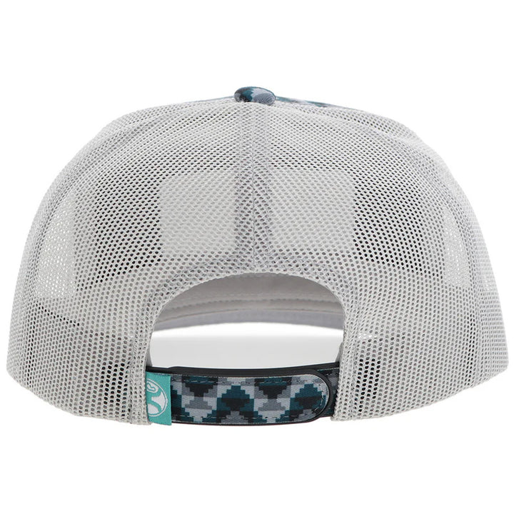 Hooey "Lakota" Hat Teal/Grey Pattern W/White/Teal Patch