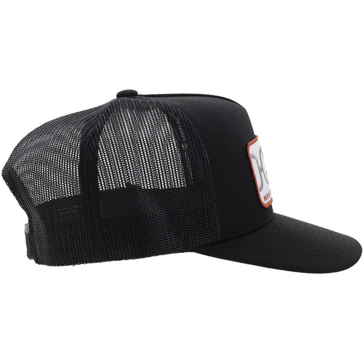 Hooey "Loop" Hooey Hat Black W/White/Orange Patch