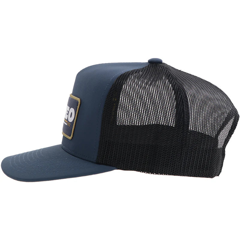 Hooey "Rodeo" Hooey Hat Navy/Black w/Navy/White/Yellow Patch