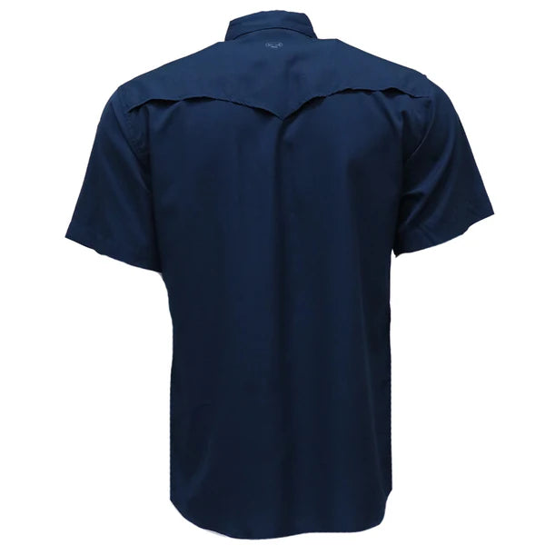 Hooey Men's Sol  Navy Short Sleeve Pearl Snap Shirt