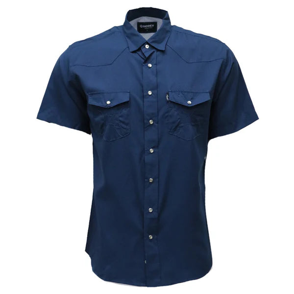 Hooey Men's Sol  Navy Short Sleeve Pearl Snap Shirt