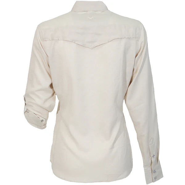 Hooey Women's Sol Ladies Long Sleeve Pearl Snap Shirt Cream