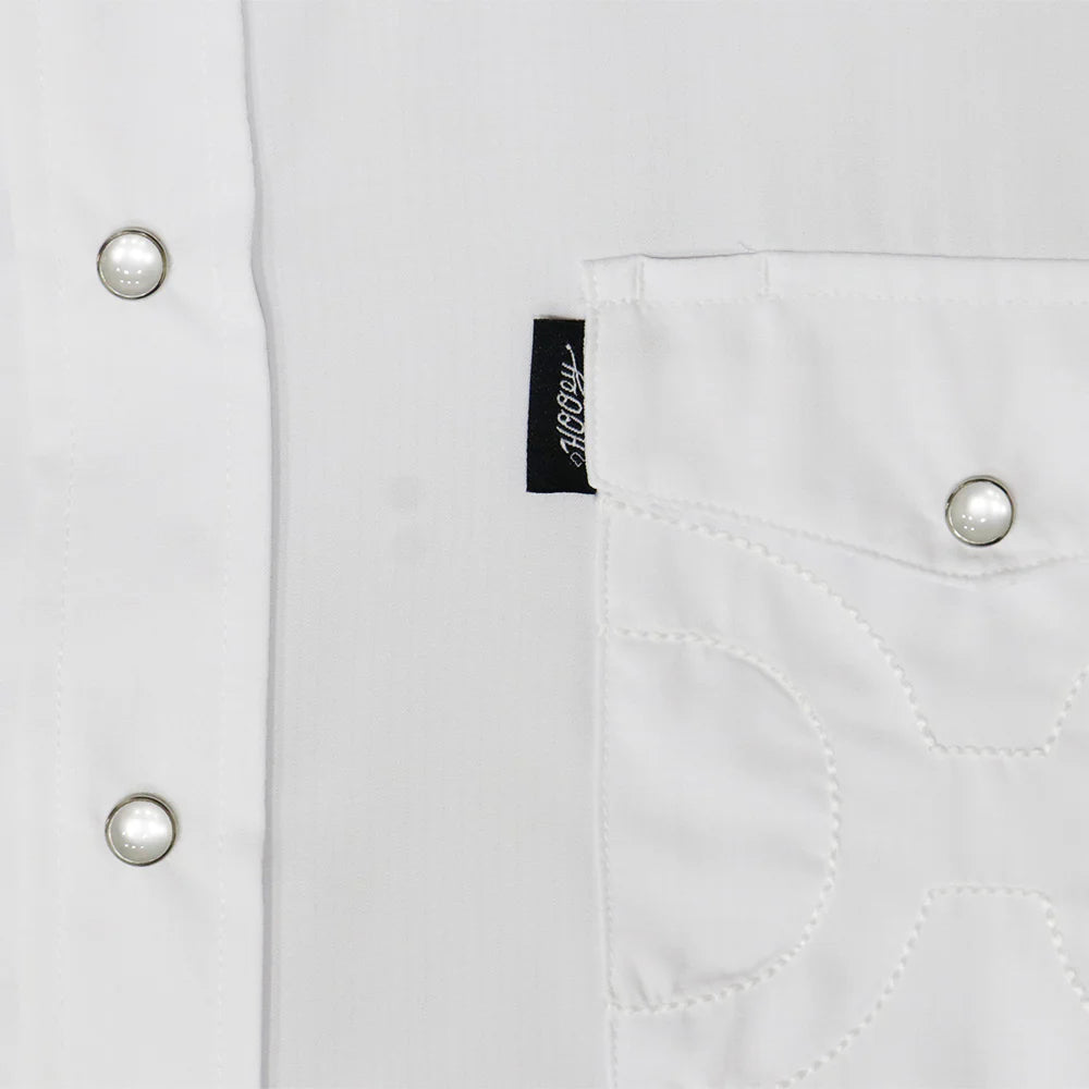 Hooey Men's Sol Short Sleeve Pearl Snap Shirt White