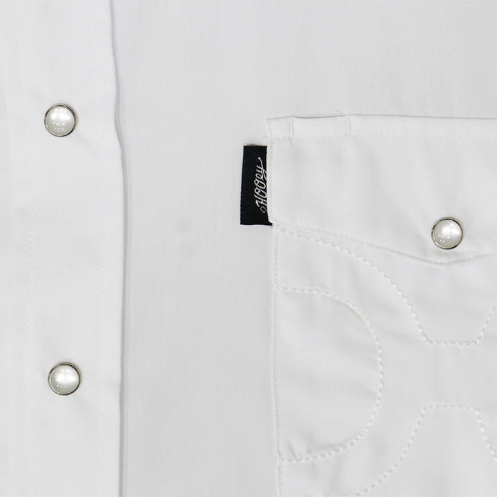Hooey Men's Sol Short Sleeve Pearl Snap Shirt White