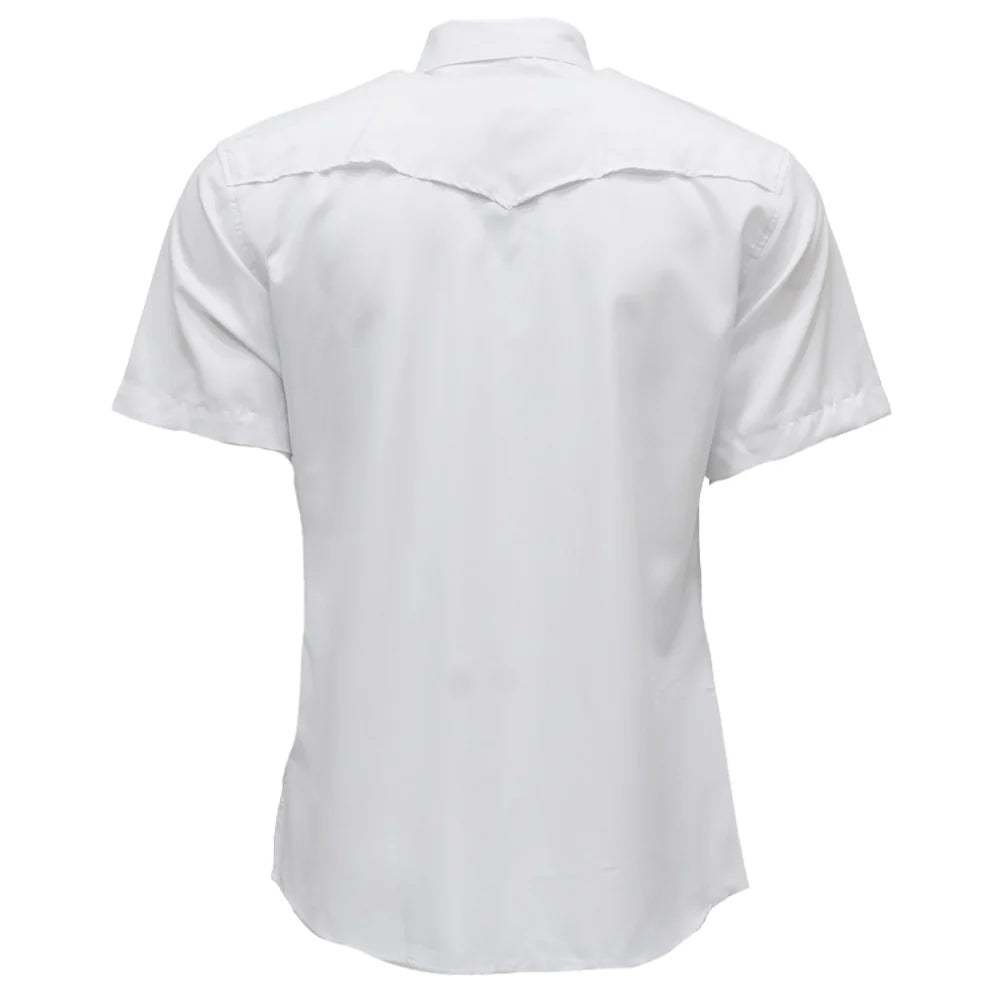 Hooey Men's Sol Short Sleeve Pearl Snap Shirt White