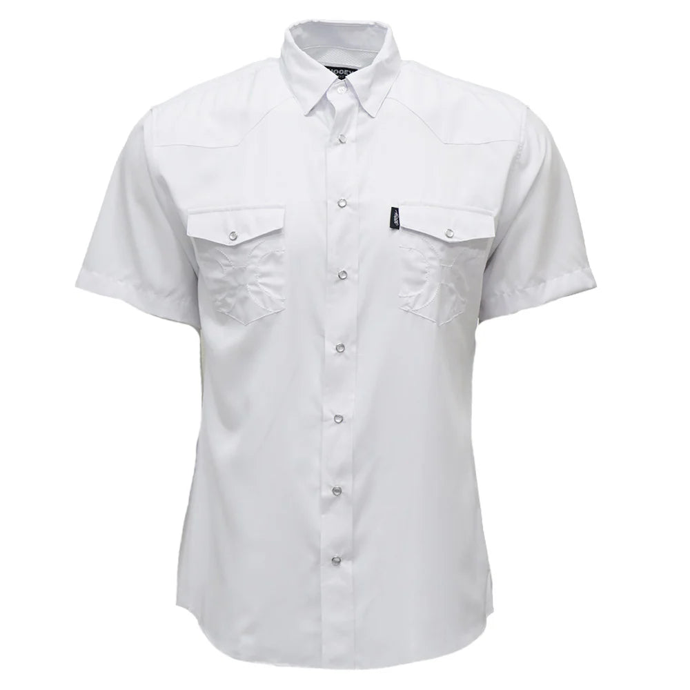 Hooey Men's Sol Short Sleeve Pearl Snap Shirt White