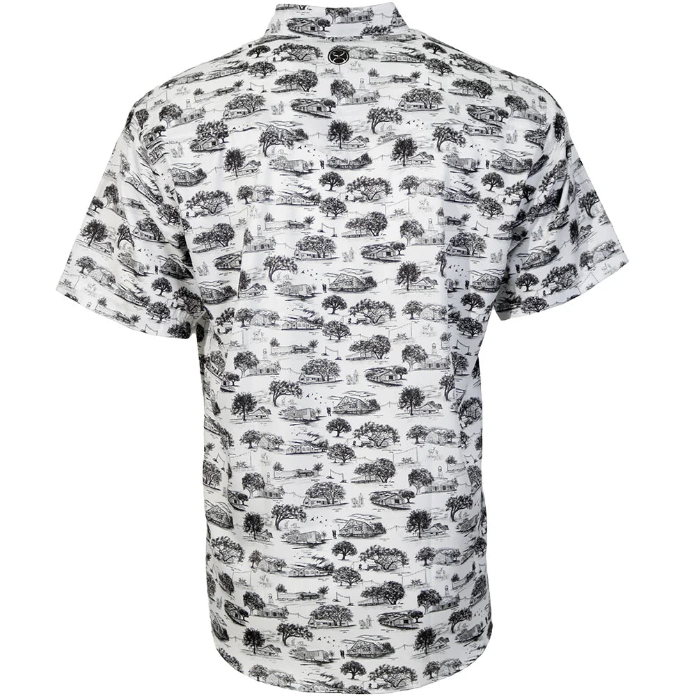 Hooey Men's Sol Short Sleeve Pearl Snap Shirt-White
