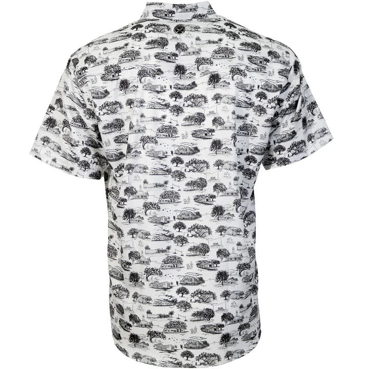 Hooey Men's Sol Short Sleeve Pearl Snap Shirt-White