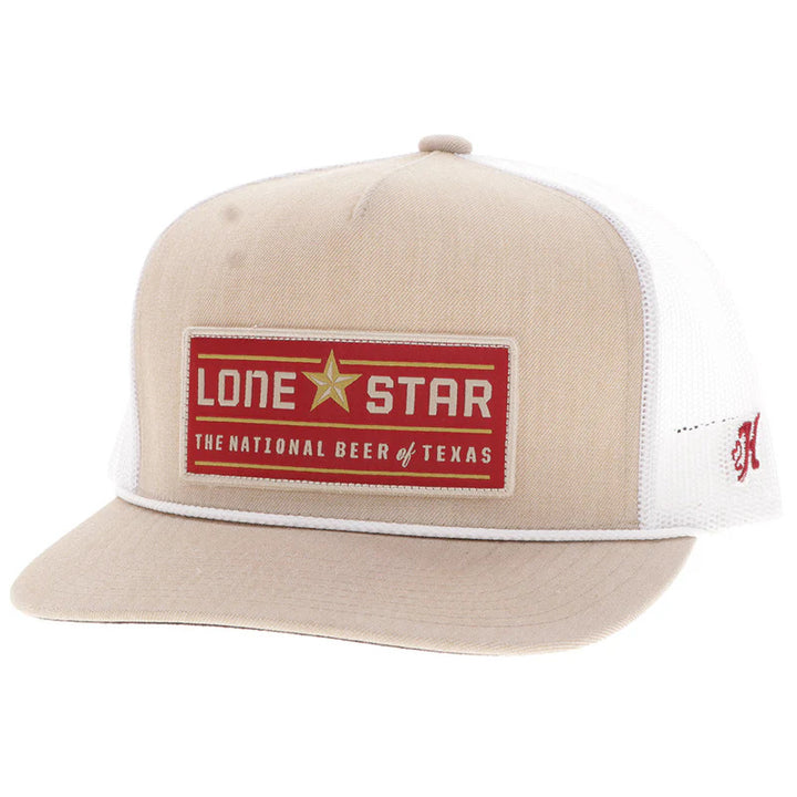 Hooey "Lone Star" Tan/White W/Red/Gold/White Patch