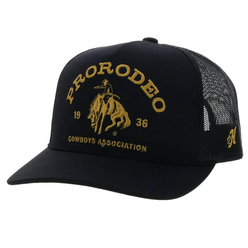 Hooey Prorodeo Black Hat w/Gold Logo