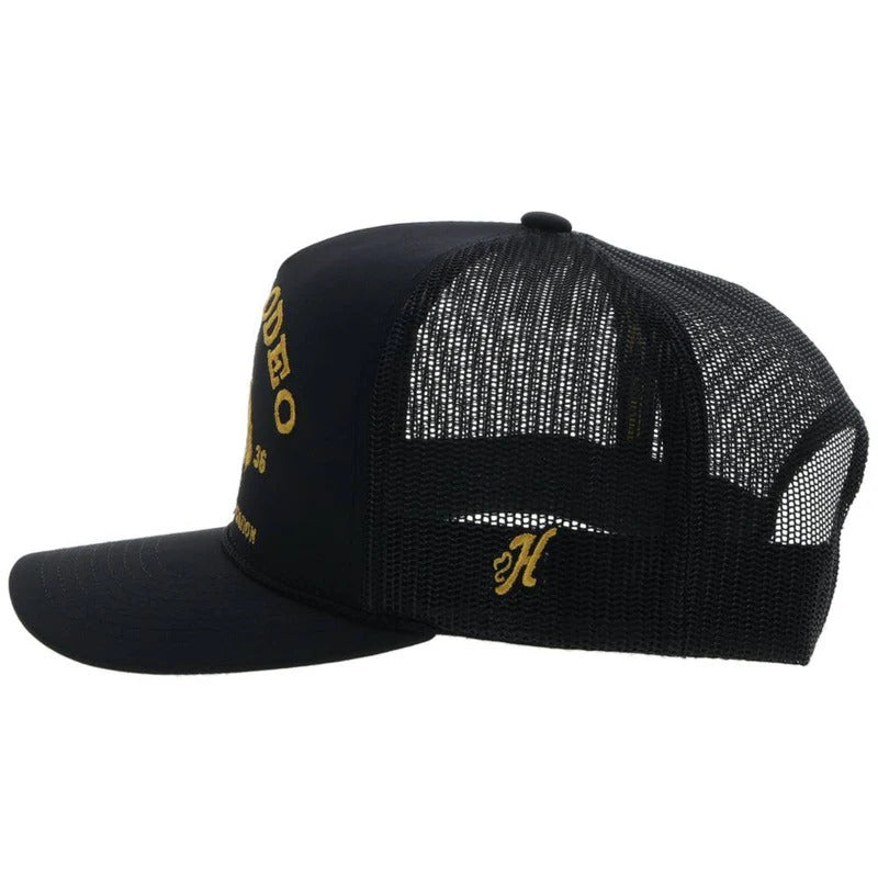 Hooey Prorodeo Black Hat w/Gold Logo