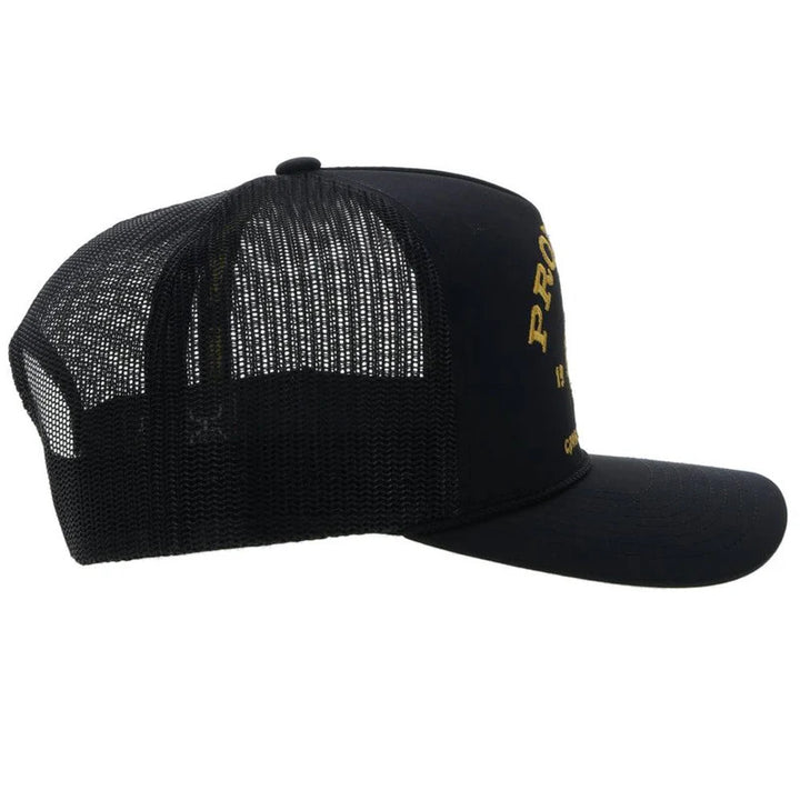 Hooey Prorodeo Black Hat w/Gold Logo