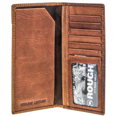 Hooey Canyon Rodeo Roughy Wallet Distressed Tan/Brown Leather