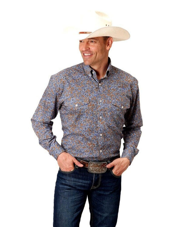  ROPER Men's Amarillo Collection Solid Long Sleeve