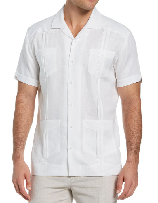 D'Accord Men's Guayabera Shirt White 2267