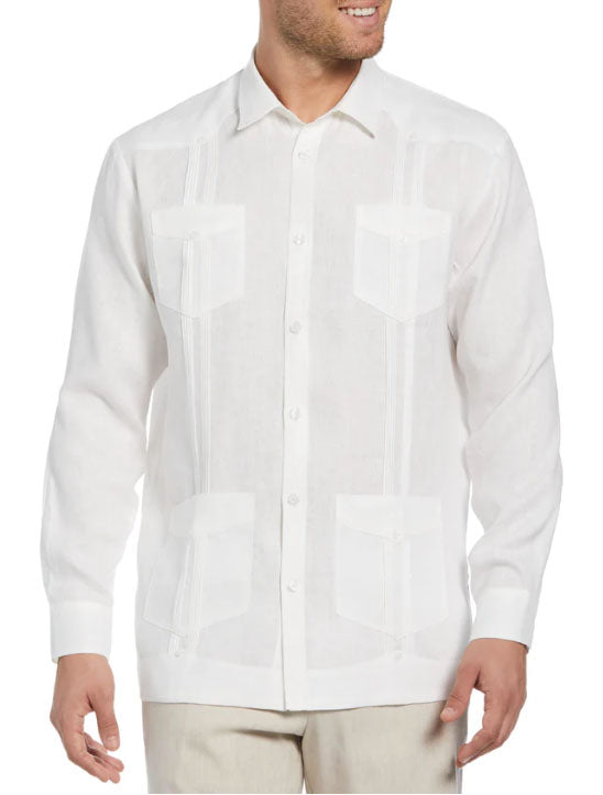 D'Accord Men's Guayabera Shirt White 2268
