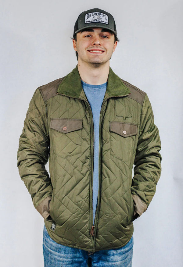 Kimes Ranch Men's Skink Quilted Jacket Military Green Gavel Western Wear