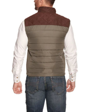 Hooey Men's Packable Olive Full Zip Vest